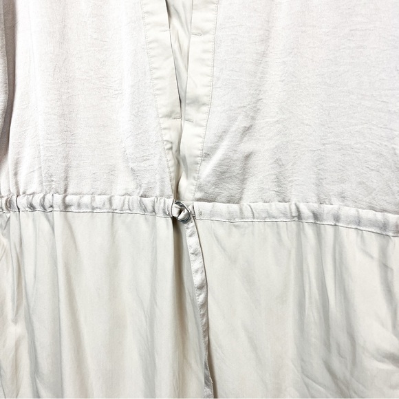 Zara Long Sleeve Beige Silky Dress with Waist Tie, Modal Blend - Picture 9 of 9